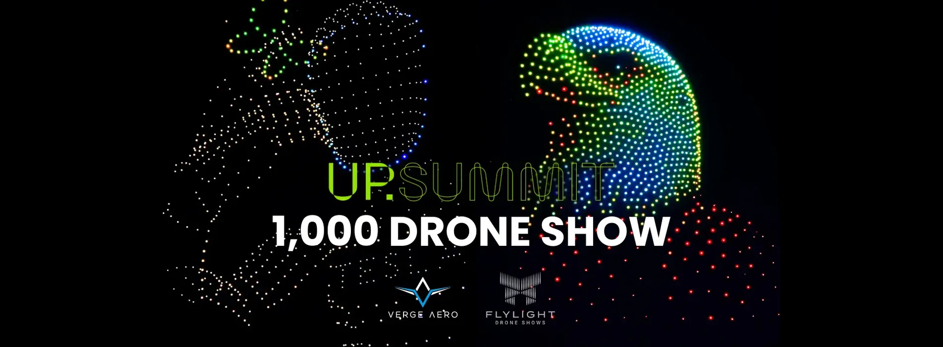1,000 Drones for UP Summit: Verge Aero and FlyLight Drone Shows Illuminate Bentonville, Arkansas