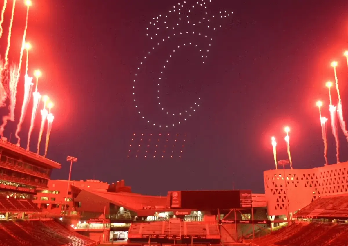 Verge Aero™ drone show celebration for Cincinnati Bearcats