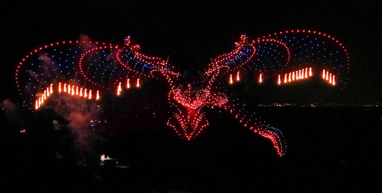 Next Level Integration: 2,500 Drone + Pyrotechnic Show Wows at PGI 2025